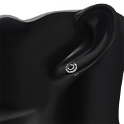 6pairs Black Onyx Sterling Silver Earrings - e170